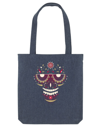 Pink Salsa Skull Midnight Blue