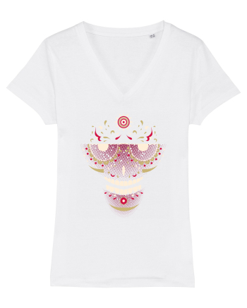 Pink Salsa Skull White