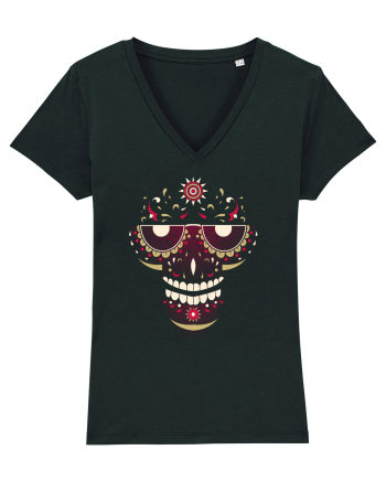 Pink Salsa Skull Black