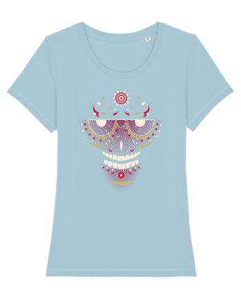 Pink Salsa Skull Sky Blue
