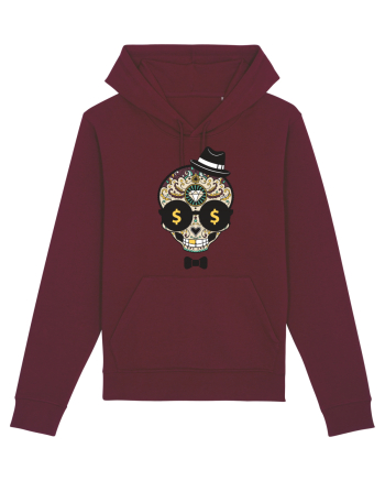 Dollar Sugar Skull Burgundy