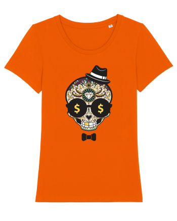 Dollar Sugar Skull Bright Orange