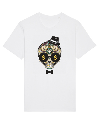 Dollar Sugar Skull White