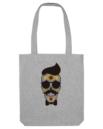 Hipster Skull Heather Grey