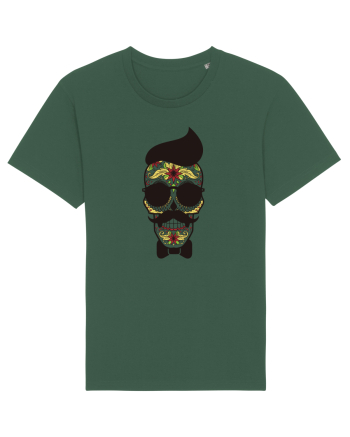 Hipster Skull Bottle Green
