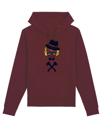 Autumn Monster Skull Burgundy