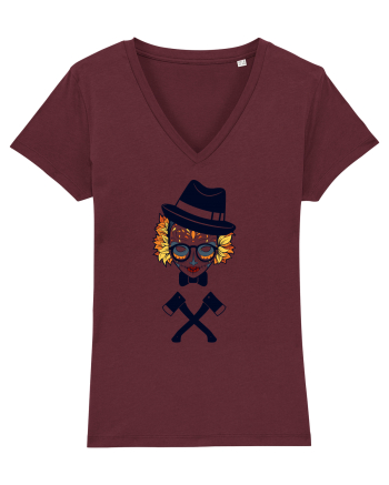 Autumn Monster Skull Burgundy