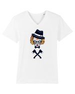Autumn Monster Skull Tricou mânecă scurtă guler V Bărbat Presenter