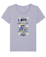 I Am Great In Bed I Can Sleep For Days Tricou mânecă scurtă guler larg fitted Damă Expresser