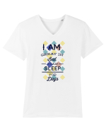 I Am Great In Bed I Can Sleep For Days Tricou mânecă scurtă guler V Bărbat Presenter