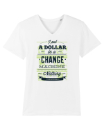 I put a dollar in a chnage machine, nothing changed Tricou mânecă scurtă guler V Bărbat Presenter