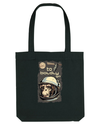 To Boldly Go Astronaut Ape Black