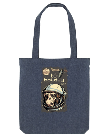 To Boldly Go Astronaut Ape Midnight Blue