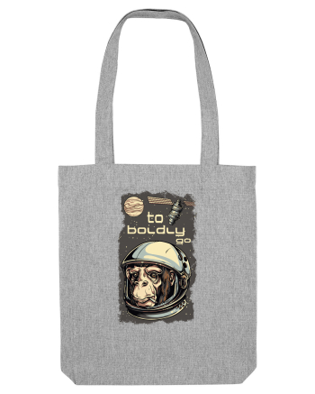 To Boldly Go Astronaut Ape Heather Grey