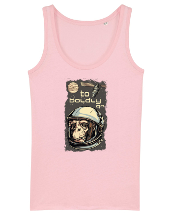 To Boldly Go Astronaut Ape Cotton Pink