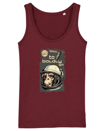 To Boldly Go Astronaut Ape Burgundy