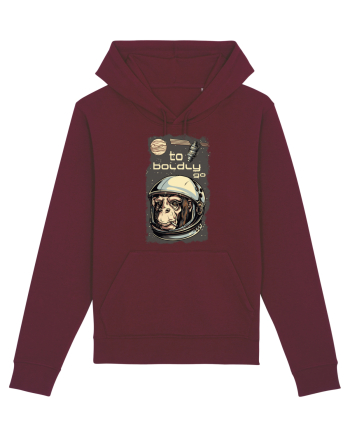 To Boldly Go Astronaut Ape Burgundy