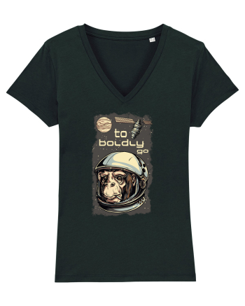 To Boldly Go Astronaut Ape Black