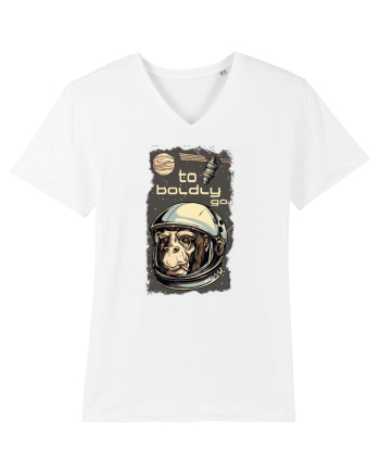 To Boldly Go Astronaut Ape White