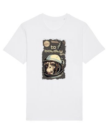 To Boldly Go Astronaut Ape White