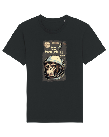 To Boldly Go Astronaut Ape Black