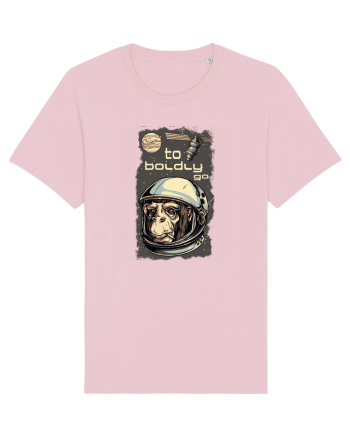 To Boldly Go Astronaut Ape Cotton Pink
