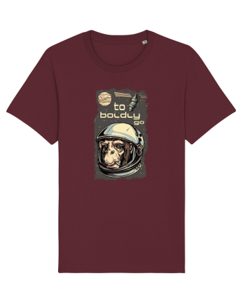 To Boldly Go Astronaut Ape Burgundy