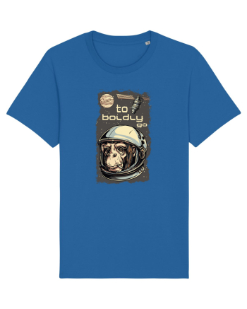 To Boldly Go Astronaut Ape Royal Blue