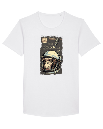 To Boldly Go Astronaut Ape White