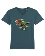 Samurai T-rex Tricou mânecă scurtă guler V Bărbat Presenter