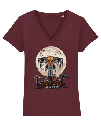 Pumpkin Head Scarecrow Burgundy