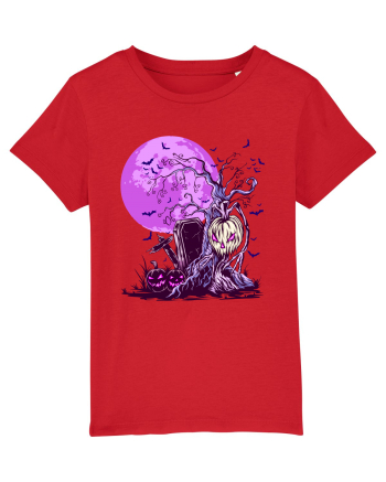 Purple Halloween Moon Red