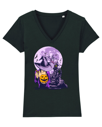Sexy Purple Pumpkin Witch Black