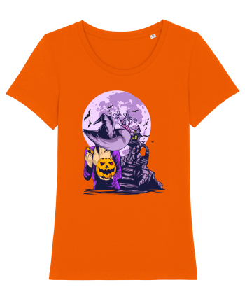 Sexy Purple Pumpkin Witch Bright Orange