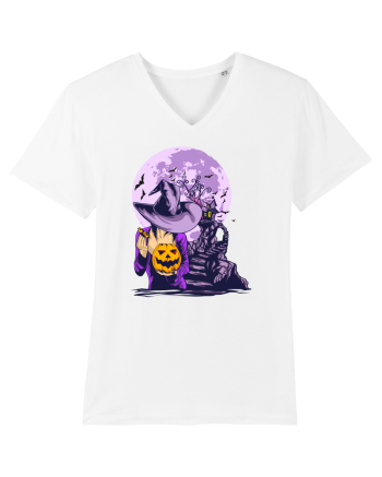 Sexy Purple Pumpkin Witch White