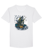 Witches Night Tricou mânecă scurtă guler larg Bărbat Skater
