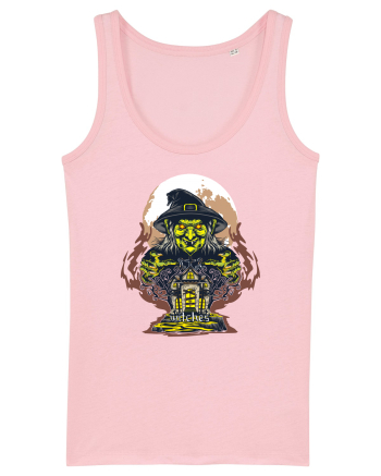 Witches Spooky House Cotton Pink