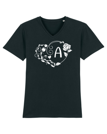 Litera A - alb Black