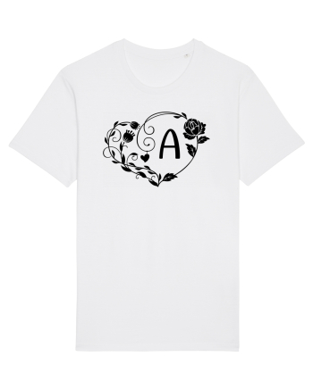 Litera A - negru White