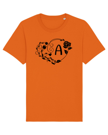 Litera A - negru Bright Orange