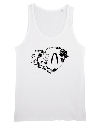 Litera A - negru White