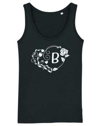 Litera B - alb Black