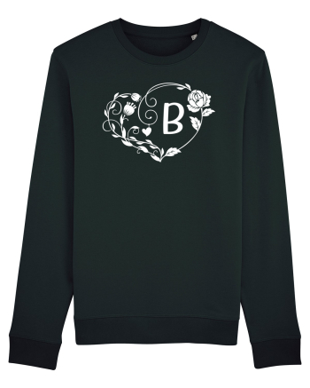 Litera B - alb Black