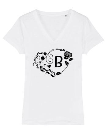 Litera B - negru White