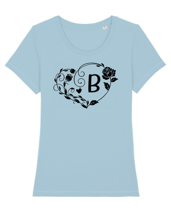 Litera B - negru Sky Blue