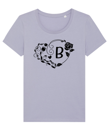 Litera B - negru Lavender