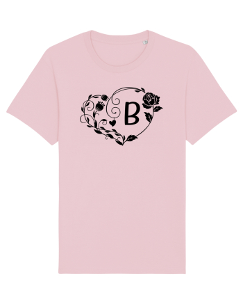 Litera B - negru Cotton Pink
