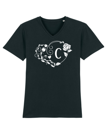 Litera C - alb Black