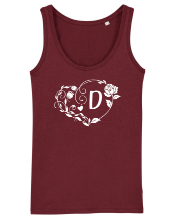 Litera D - alb Burgundy