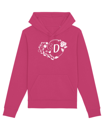 Litera D - alb Raspberry